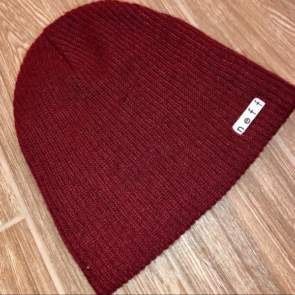 Neff Accessories - Maroon Burgundy Neff Beanie Hat